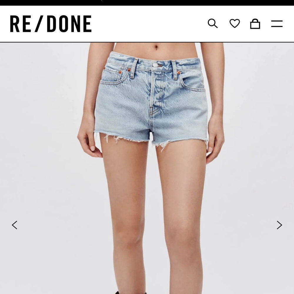RE/DONE &PAM MID RISE RELAXED SHORT IN MALIBLUE